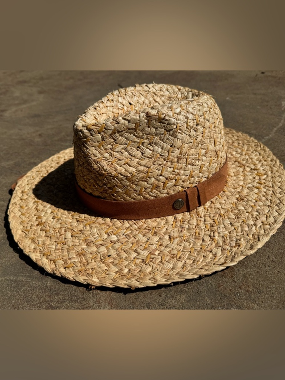Pistil Skiff Sun Hat - Braided Raffia Sun Hat with Suede Hat Band - Picture 10 of 15